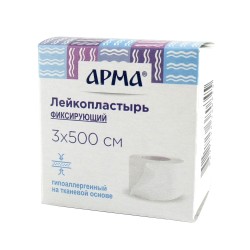 Лейкопластырь фиксирующий Арма р. 3смх500см 1 шт.