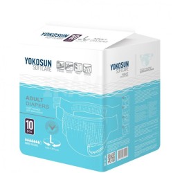 Подгузники для взрослых 10 шт. YokoSun р. L  (100-150 см)