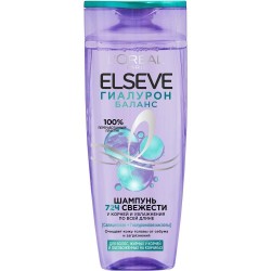 Шампунь Elseve Гиалурон баланс для жирных у корней и обезвоженных на кончиках волос 72 ч свежести (салициловая и гиалуроновая кислоты) 400 мл
