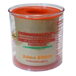 Лейкопластырь фиксирующий Leiko на тканевой (хлопковой) основе р. 5смх500см 1 шт.