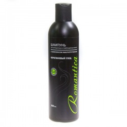 Шампунь Romantica Кератиновый уход 2в1 для окрашенных и поврежденных волос 300 мл черный